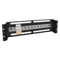  Панель 19 с DIN-рейкой 3U  черный (SNR-PDR-19-B) Только в розницу