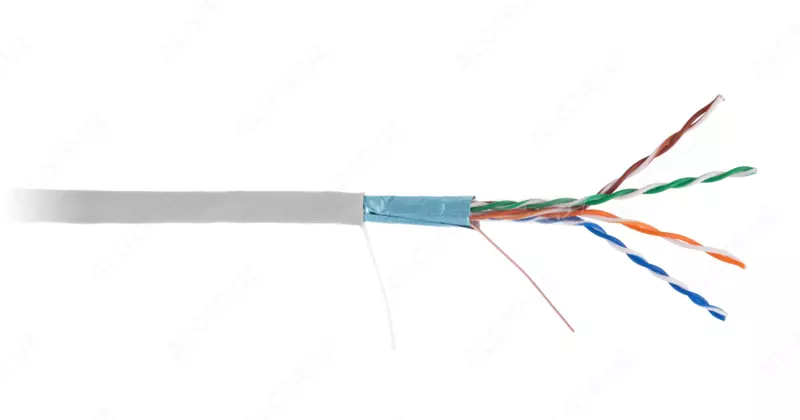Кабель NETLAN F/UTP 4 пары, Cat.5e, внутренний (EC-UF004-5E-PVC-GY)