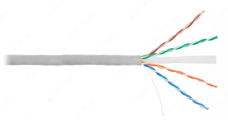 Кабель NETLAN U/UTP 4 пары, Cat.6, внутренний (EC-UU004-6-PVC-GY)