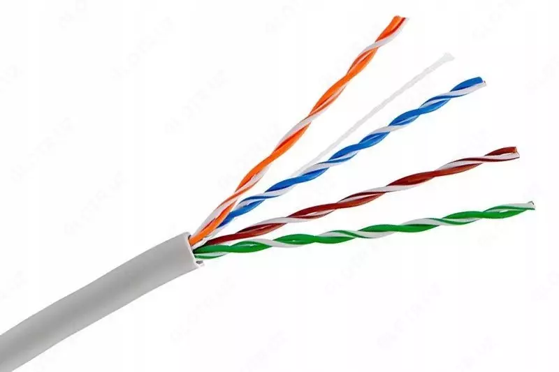 Кабель UTP, 4 пары Cat.5e, внутренний (КСВПВ-5е 4х2х0,52)