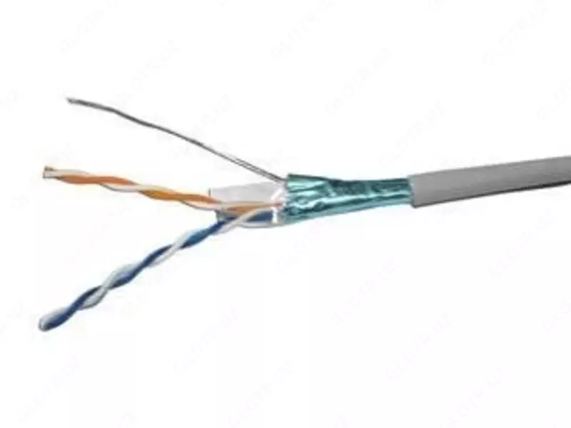 Кабель FTP, 2 пары Cat.5e, внешний, экранированный (КСВППЭ-5е 2х2х0,52)