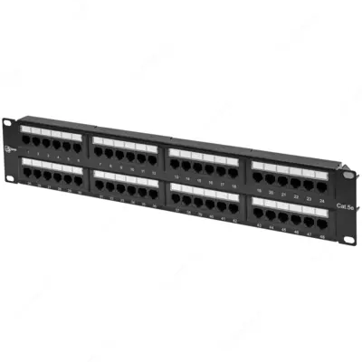 Коммутационная панель SNR, 19" неэкранированная, 2U, 48 порта, cat.5e (SNR-UD-2U48-5E-H)