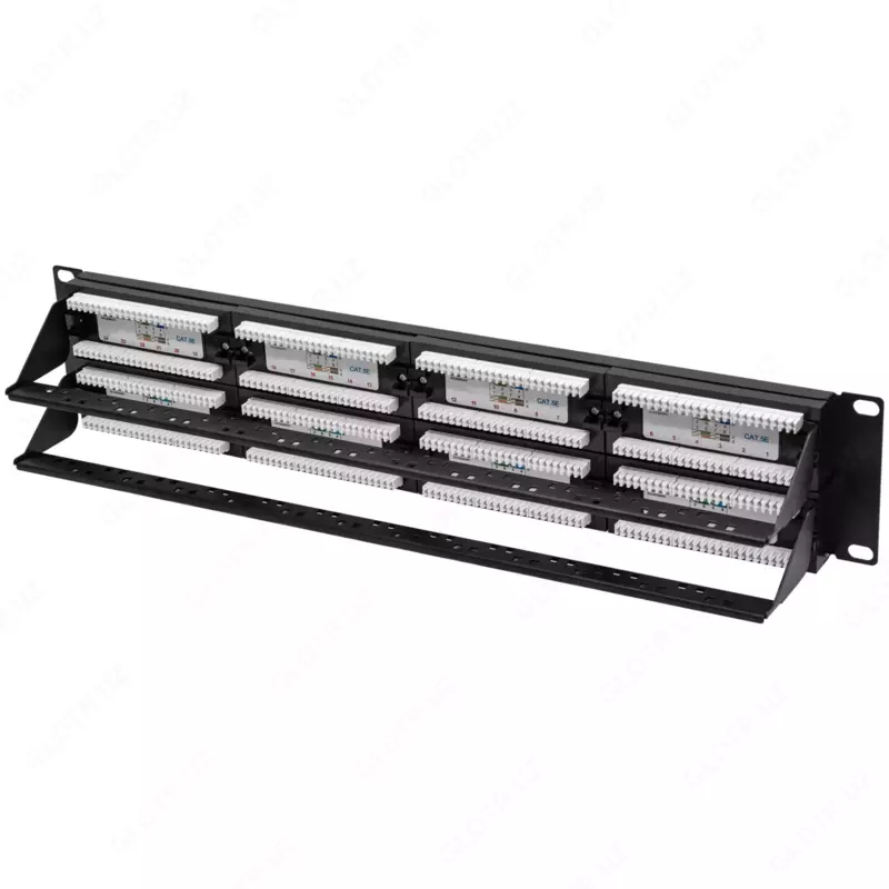 SNR patch paneli, 19" ekranlanmagan, 2U, 48 port, cat.5e (SNR-UD-2U48-5E-H)