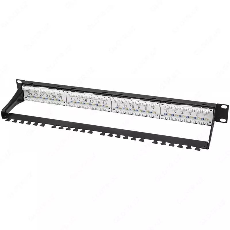 SNR patch paneli, 19" ekranlanmagan, 1U, 24 port, cat.6 (SNR-UD-1U24-6-H)