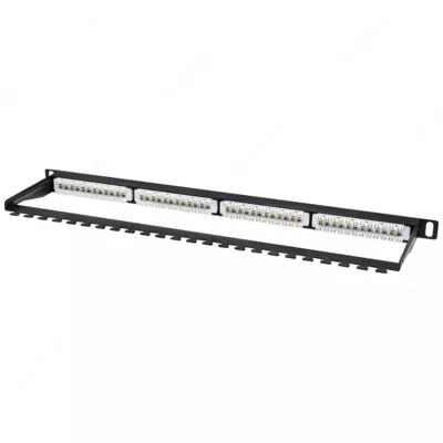Коммутационная панель SNR, 19" неэкранированная, 0.5U, 24 порта, cat.6 (SNR-UD-0.5U24-6-H)