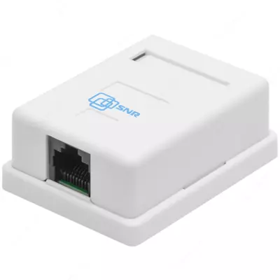 Konsignatsiya rozetkasi 1xRJ45 (SNR-SMB-2108A), m. SNR-C5E-WO1