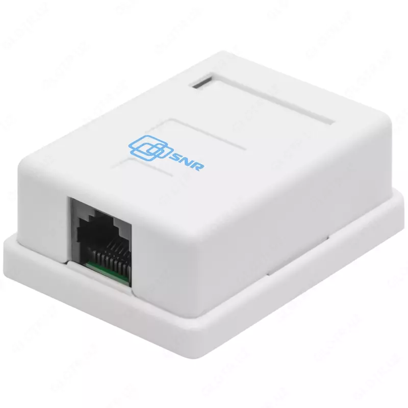 Konsignatsiya rozetkasi 1xRJ45 (SNR-SMB-2108A), m. SNR-C5E-WO1