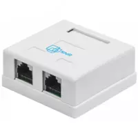 Розетка накладная 2хRJ45 (SNR-SMB-2109A)