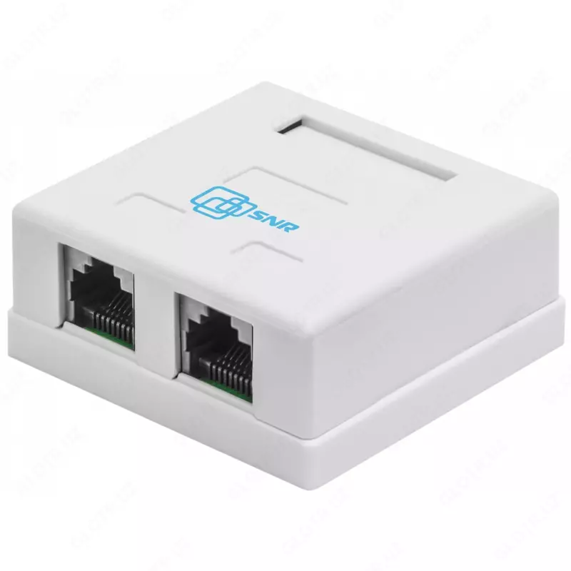 Розетка накладная 2хRJ45 (SNR-SMB-2109A), арт. SNR-C5E-WO2