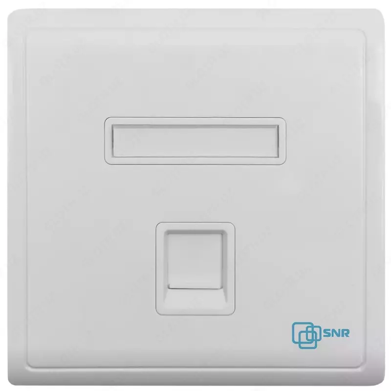 Абонентская розетка SNR, встраиваемая, под модули Keystone, 1 порт (SNR-EM-KJ1)