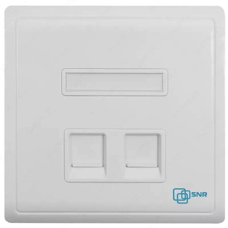 Абонентская розетка SNR, встраиваемая, под модули Keystone, 2 порта (SNR-EM-KJ2)