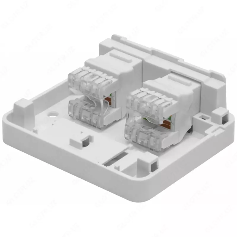 Корпус настенной розетки SNR под модули KeyStone, 2 порта (SNR-MB-DPS-2)