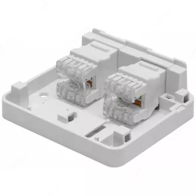 Корпус настенной розетки SNR под модули KeyStone, 2 порта (SNR-MB-DPS-2)