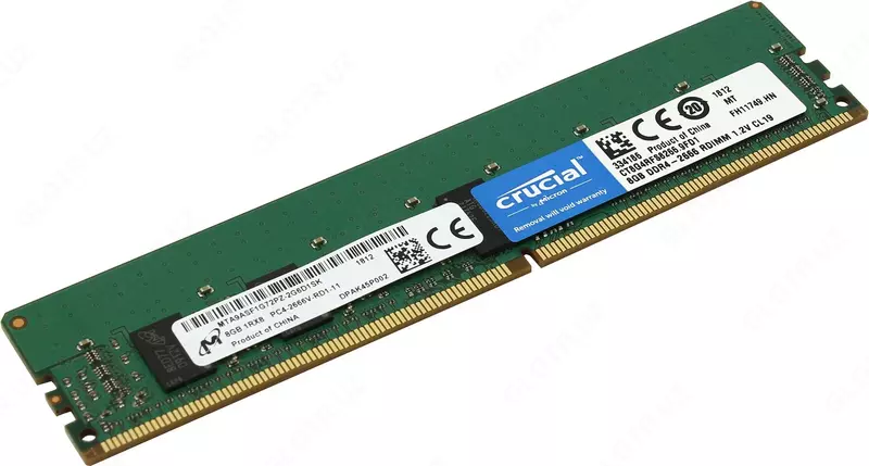 Память 8GB Crucial 2666MHz DDR4 ECC Reg DIMM 1Rx8 (арт. CT8G4RFS8266)
