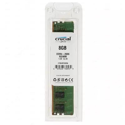 Память 8GB Crucial 2666MHz DDR4 ECC Reg DIMM 1Rx8 (арт. CT8G4RFS8266)