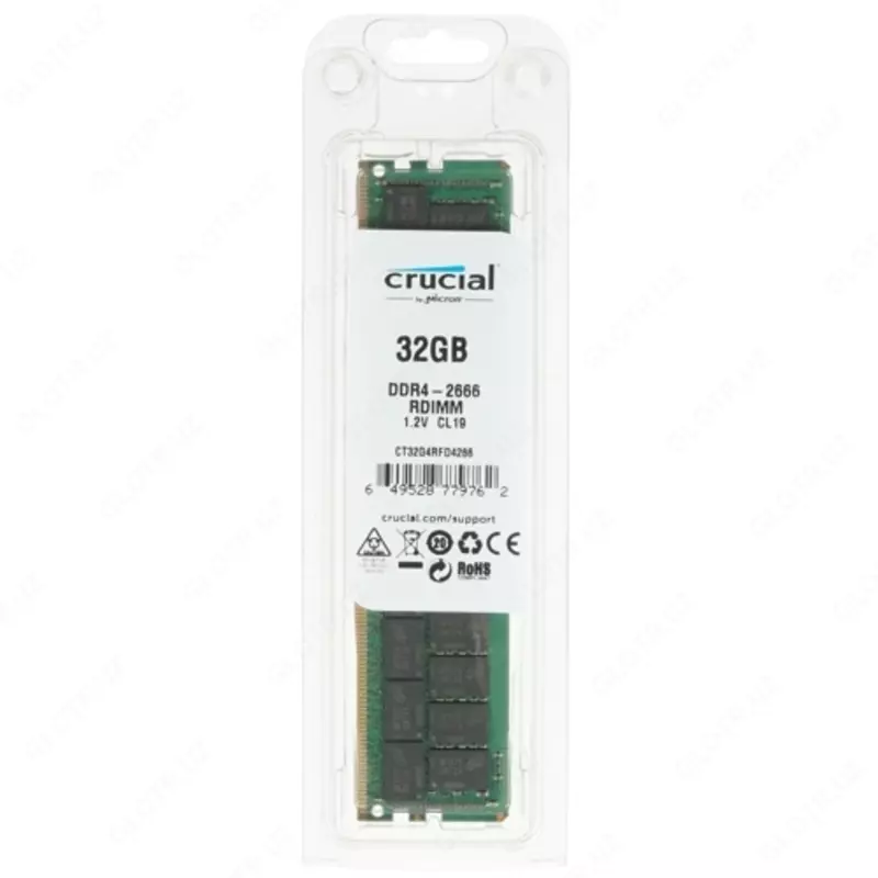 Память 32GB Crucial 2666MHz DDR4 ECC Reg DIMM 2Rx8 (арт. CT32G4RFD4266)