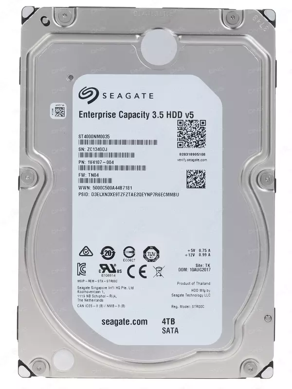 Жесткий диск Seagate Enterprise Capacity 4TB 7.2k 3.5" SATA (арт. ST4000NM0035)