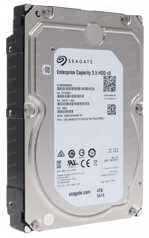 Жесткий диск Seagate Enterprise Capacity 4TB 7.2k 3.5" SATA (арт. ST4000NM0035)
