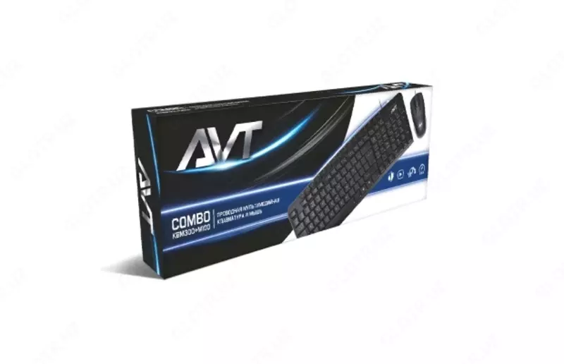 Комплект (клавиатура+мышь) AVT COMBO KBM300+M100 USB