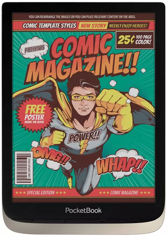 Elektron kitob PocketBook E-Book 740 Rangli, Moon Silver, 16 GB