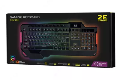 Клавиатура игровая 2E Gaming KG340 | F-RGB | USB | Black