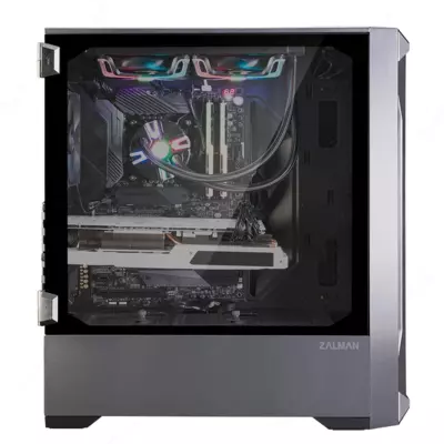 Корпус компьютерный Zalman Z8 MS, закаленное стекло, RGB