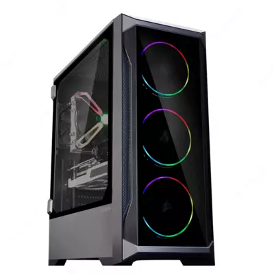 Корпус компьютерный Zalman Z8 TG, закаленное стекло, RGB