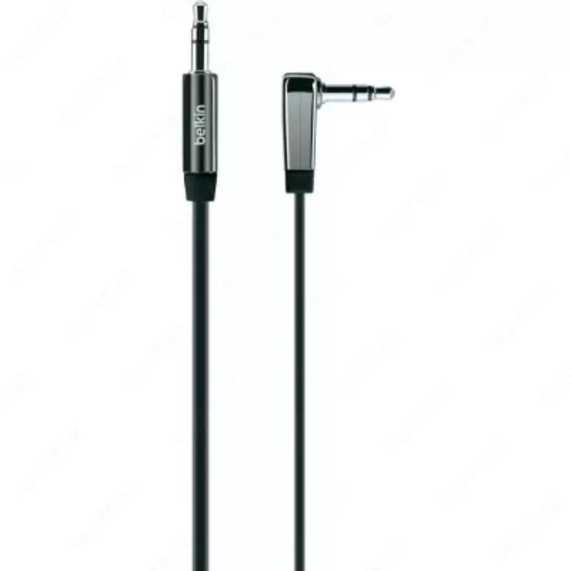 Audio kabel Belkin 3,5 mm Audio, M/M, FLAT, RT BURCHAK, 3', QORA, 0,9 m (AV10128cw03-BLK)