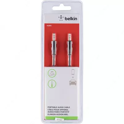 Кабель Belkin AUX 3.5 mm (M) to 3.5 mm (M), 2 м (F3Y117bt2M)