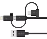 Универсальный кабель Belkin USB-A TO MICRO USB/LTG/USB-C