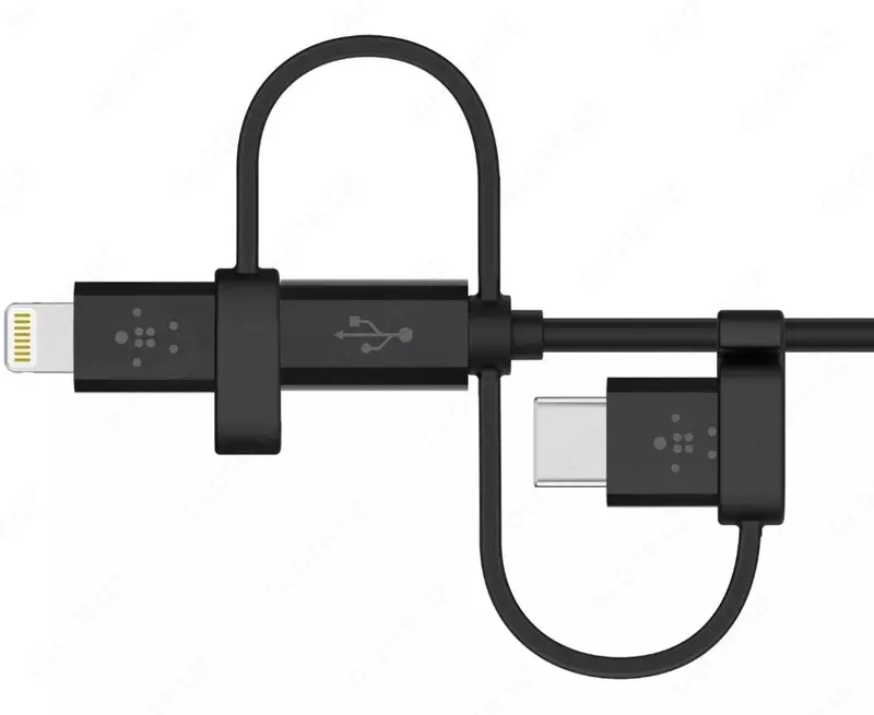 Универсальный кабель Belkin USB-A TO MICRO USB/LTG/USB-C, 4, CHRG/SYNC CABLE, 1.2 м (F8J050bt04-BLK)