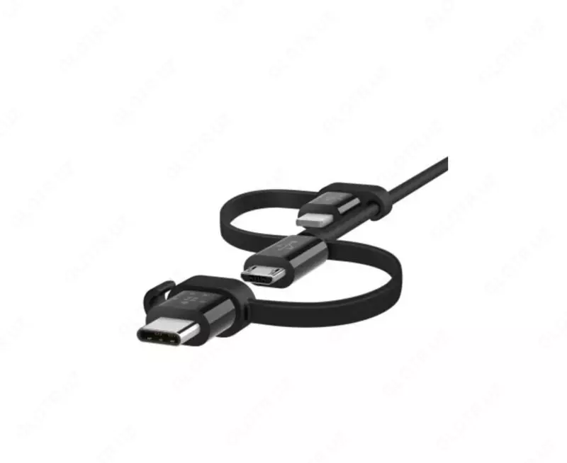 Универсальный кабель Belkin USB-A TO MICRO USB/LTG/USB-C, 4, CHRG/SYNC CABLE, 1.2 м (F8J050bt04-BLK)
