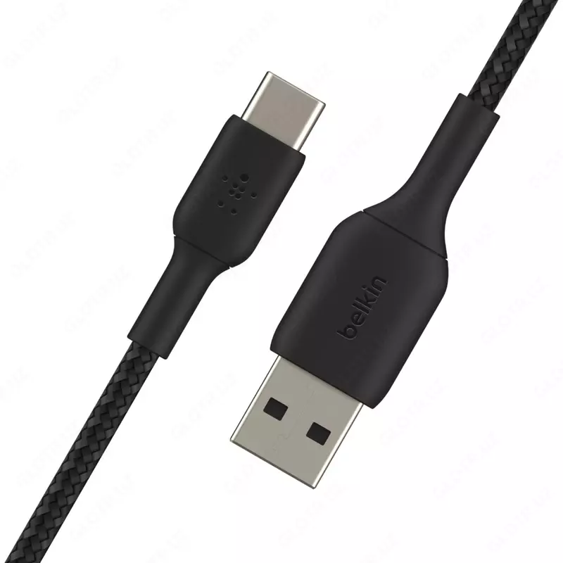 Кабель Belkin Braided AM/Type-C Black, 0.15 м (CAB002BT0MBK)