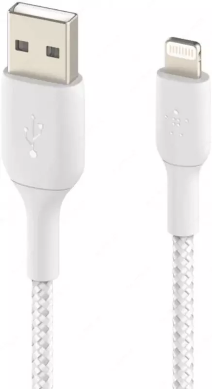 Kabel Belkin BRAIDED A-LTG white, 1 m (CAA002BT1MWH)