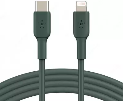 Кабель Belkin BRAIDED Lightning - USB-С, PVC, midnight green, 1 м (CAA003BT1MMG)