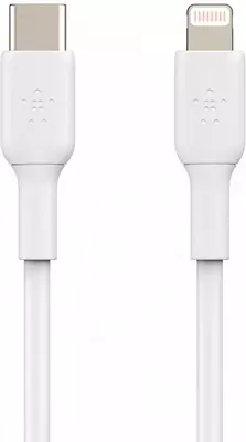 Кабель Belkin BRAIDED Lightning - USB-С, PVC, white, 1 м (CAA003BT1MWH)