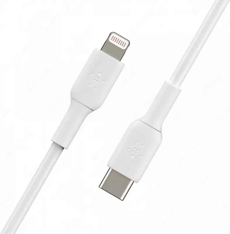 Кабель Belkin BRAIDED Lightning - USB-С, PVC, white, 1 м (CAA003BT1MWH)