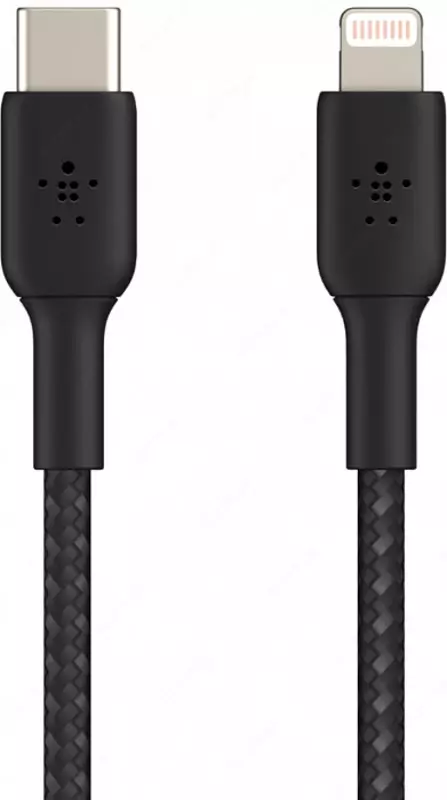 Кабель Belkin BRAIDED Lightning - USB-С, black, 1 м (CAA004BT1MBK)