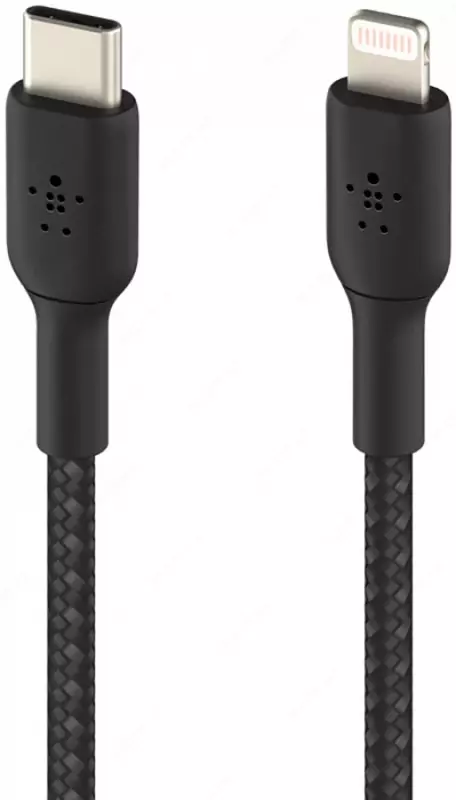 Кабель Belkin BRAIDED Lightning - USB-С, black, 1 м (CAA004BT1MBK)