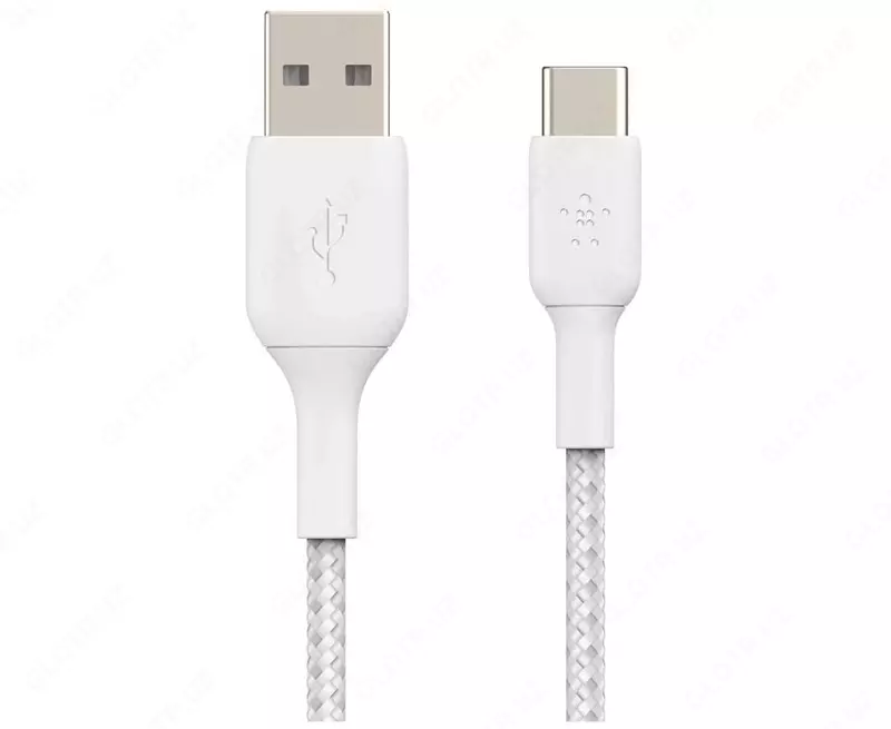 Кабель Belkin BRAIDED C-A 1M, WHT, 1 м (CAB002BT1MWH)