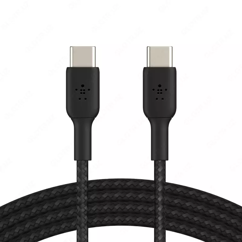 Кабель Belkin BRAIDED C-C 2.0 1M, BLK, 1 м (CAB004BT1MBK)