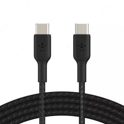 Kabel Belkin BRAIDED C-C 2.0 1M, BLK, 1m (CAB004BT1MBK)