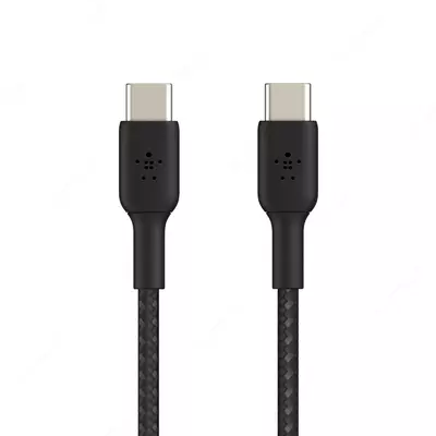 Kabel Belkin BRAIDED C-C 2.0 1M, BLK, 1m (CAB004BT1MBK)