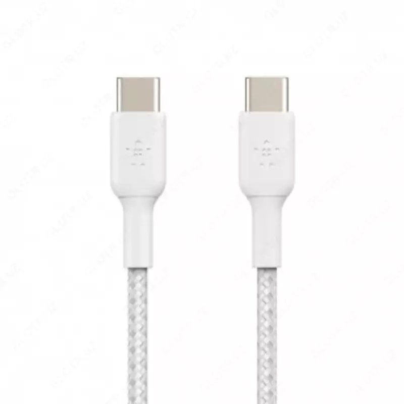 Кабель Belkin BRAIDED C-C 2.0 1M, WHT, 1 м (CAB004BT1MWH)