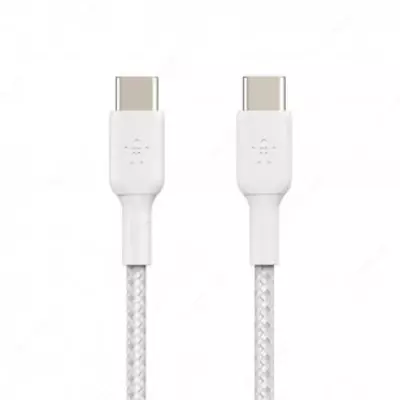 Кабель Belkin BRAIDED C-C 2.0 1M, WHT, 1 м (CAB004BT1MWH)