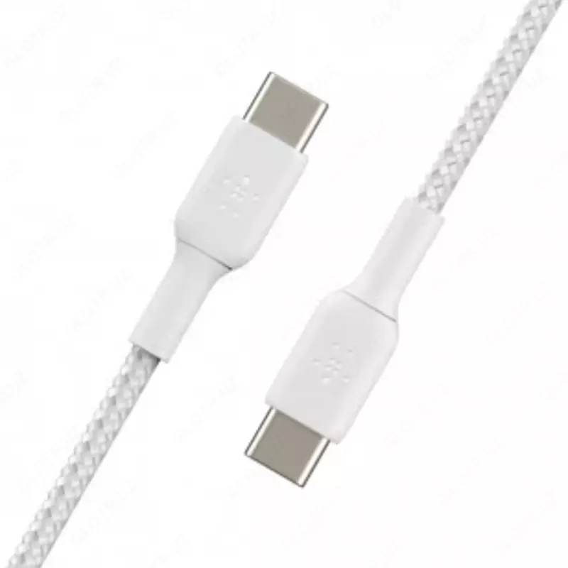 Кабель Belkin BRAIDED C-C 2.0 1M, WHT, 1 м (CAB004BT1MWH)