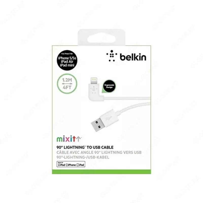 Кабель Belkin USB 2.0 Lightning charge/sync cable, white, 1.2 м (F8J147bt04-WHT)