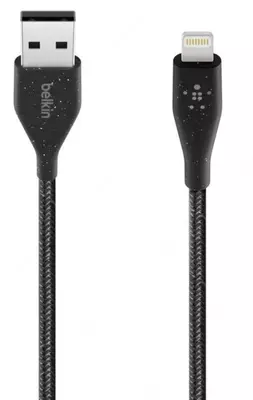 Кабель Belkin DuraTek Plus Lightning на USB-A, black, 1.2 м (F8J236bt04-BLK)