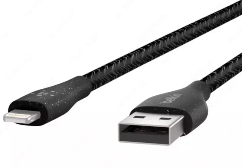 Кабель Belkin DuraTek Plus Lightning на USB-A, black, 1.2 м (F8J236bt04-BLK)