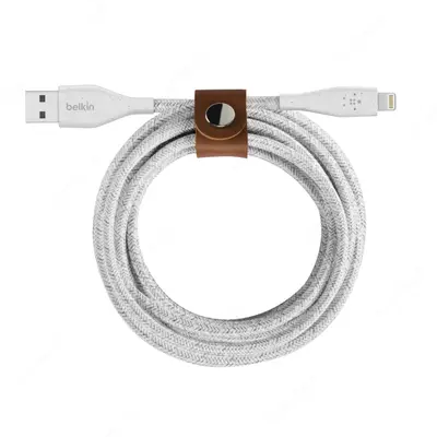 Кабель Belkin DuraTek Plus Lightning на USB-A, white, 1.2 м (F8J236bt04-WHT)